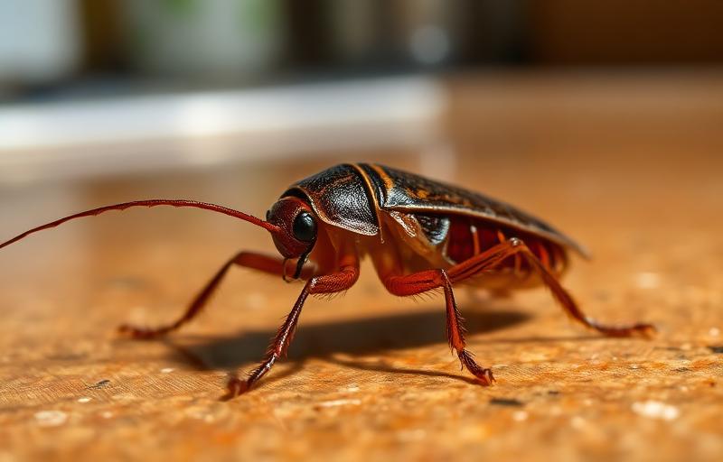 Close-up photograph of cockroaches found in Iowa homes