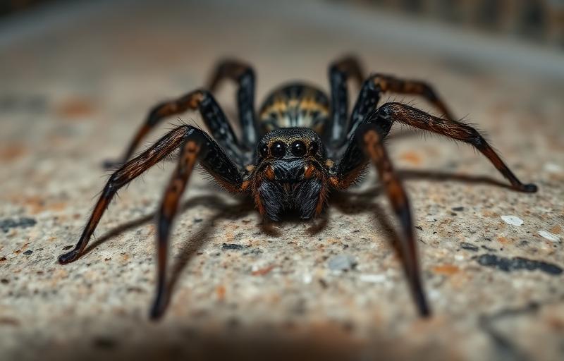 Close-up photograph of spiders found in Iowa homes