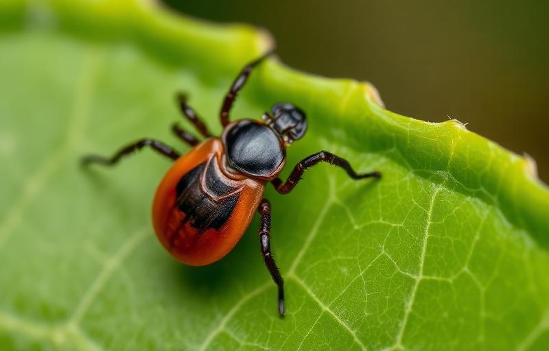 Close-up photograph of ticks found in Iowa homes